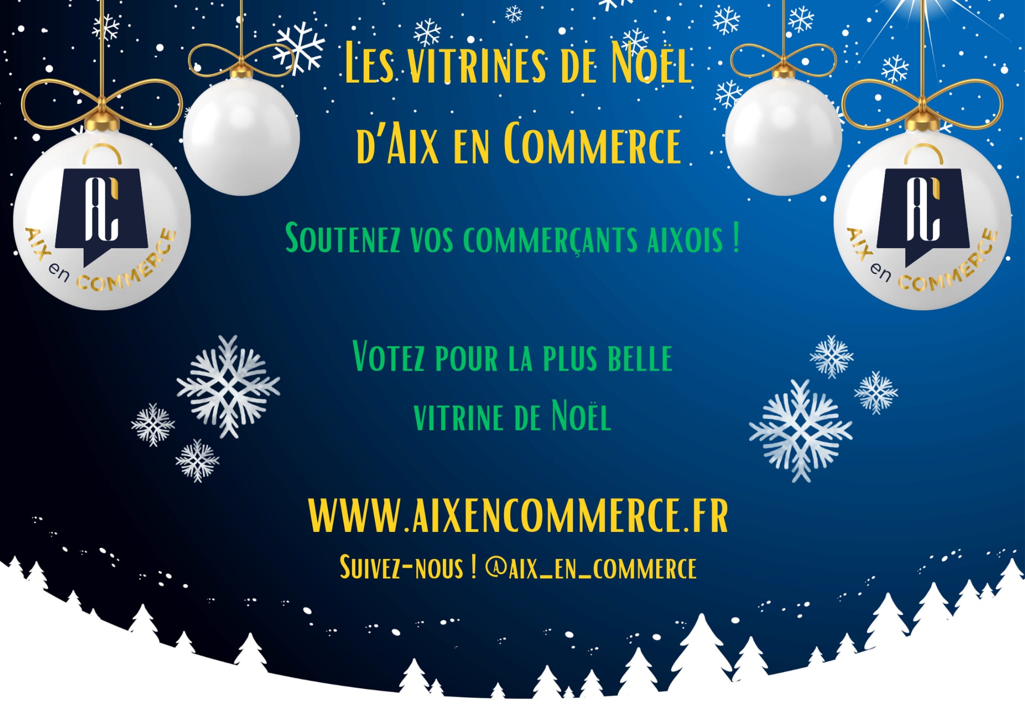 Concours des vitrines de Noël — Aix en Commerce